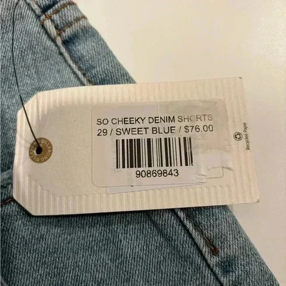 BILLABONG SO CHEEKY HIGH-WAIST DENIM SHORTS WOMEN'S  SWEET BLUE - Picture 7 of 8